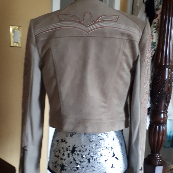 BCBG Nicholas applique faux suede jacket - Picture 8 of 8